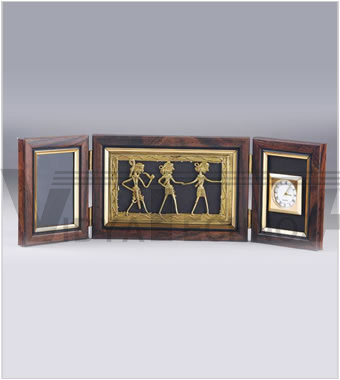 Ethenic Brass Photo Frame and Time